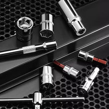 Upgraded 53 piece socket wrench, auto repair tools, repair tool set, Xiaofei Quick one set toolbox