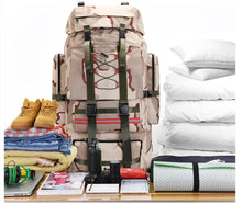 Outdoor 130L 120L Large Capacity Camouflage Travel Bag, Cotton Quilt, Luggage, Working, Moving, Waterproof Backpack