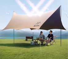 Updown Black Rubber Tent Outdoor Large Sunscreen Coating Picnic Full Set Camping Equipment Rain proof Sunshade Shed