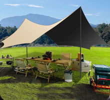 Outdoor vinyl canopy tent camping sunshade camping large picnic sun protection butterfly shaped portable simple hexagonal