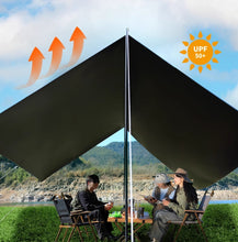 Urban Wave Black Glue Tent Outdoor Table and Chair Camping Complete Equipment Camping Portable Sunscreen Large Sunshade Shed