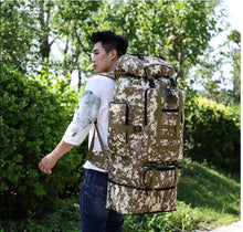 110L expandable large capacity backpack for men, waterproof Oxford outdoor hiking backpack, travel and work luggage backpack