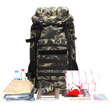 Men's hiking backpack 70 liters, large capacity camouflage camping backpack, outdoor women's luggage backpack