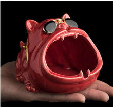 Animal Design Ceramic Ashtray Cigarette Holder Bully Dog Cigar Ashtray