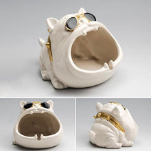 Animal Design Ceramic Ashtray Cigarette Holder Bully Dog Cigar Ashtray