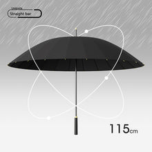 #24 bone automatic umbrella men's size rainstorm wind resistant sturdy long handle umbrella for women both sunny and rainy