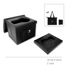 Outdoor camping portable folding toilet, outdoor toilet, car mounted self driving tour emergency mobile toilet storage box