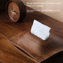 Hill solid wood desktop tissue box, living room household paper box, high-end modern minimalist whole wood