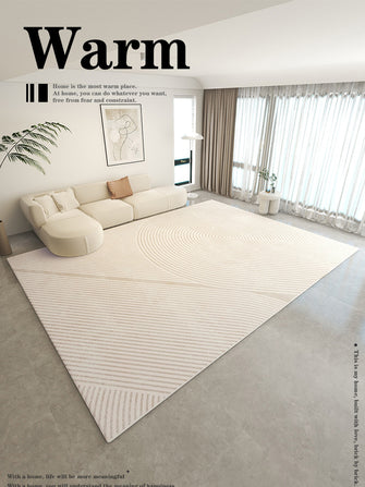 Simple cream style carpet, living room coffee table mat, light luxury high-end carpet, new bedroom and room autumn/winter floor mat