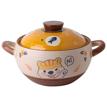 Japanese domestic gas-fired casserole, stew pot, soup pot, health pot, heat-resistant ceramic pot, open fire, Soup pot, casserole