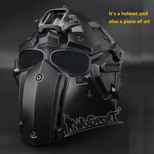 New tactical outdoor cycling helmet with mask and integrated toe cap helmet