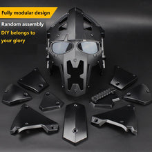 New tactical outdoor cycling helmet with mask and integrated toe cap helmet