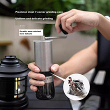 Planetary grinder, external adjustment, hand cranked grinder, seven angle steel core coffee grinder, hand cranked coffee machine