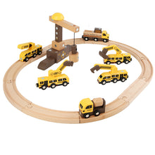 Magnetic DIY Engineering Train Set Combination Versatile Creative Building Blocks Assembly Wooden Track Toys Processing Customization