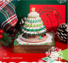 Christmas Tree 3D Panoramic Paper Carving Calendar Memo Paper Hand Tear 2025 New 3D Calendar Desktop Ornament Gift