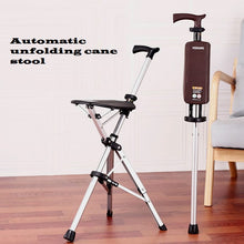 Anti slip cane chair for the elderly, dual-purpose cane with stool, foldable cane chair, portable and versatile cane chair