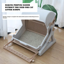 Semi automatic cat litter box anti splash oversized semi enclosed cat toilet manufacturer wholesale lazy cat litter box