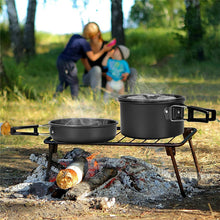 2-3 person kettle set camping cookware outdoor camping cookware portable combination cookware set camping tableware