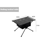 Outdoor camping aluminum alloy lightweight tactical table folding table portable storage Chicken rolls table picnic table