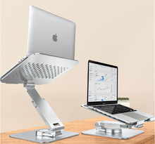 Customized laptop 360 ° rotatable standing stand, office height increasing folding stand, MIC cooling base