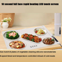 Cross border exclusive multifunctional heating plate folding dining table hot dish constant temperature plate touch screen silicone heating warm dish mat