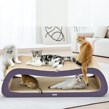 1-meter oversized corrugated paper cat scratching board, not easy to fall debris, cat toy, durable scratching product, integrated multi fat cat