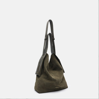 Suede ear hanging tote bag, lazy commuting shoulder bag, crossbody bag, bucket bag, large bag