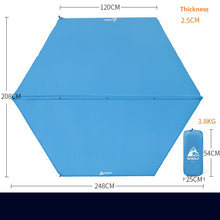 Thickened elastic cotton hexagonal tent with automatic inflatable outdoor camping equipment moisture-proof sleeping mattress