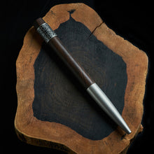 Steel and wood rotary signature pen under the pen - Reincarnation ebony