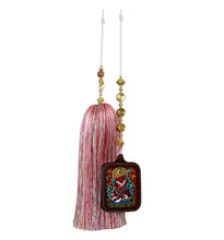 Vermilion car hanging hand-painted Tangka Zakiram Green Dum five master Manjusri hand car decoration vermilion creative jewelry tide