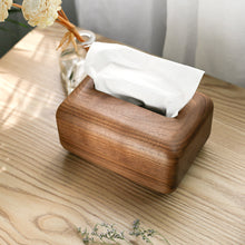 Creative wooden paper box, solid wood for living room, household napkins, storage, wooden box, black walnut tissue box