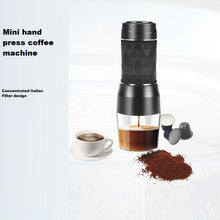 Mini Hand Pressed Coffee Machine in Black and White Suitable for Coffee Powder Nestle Coffee Capsules Easy to Carry