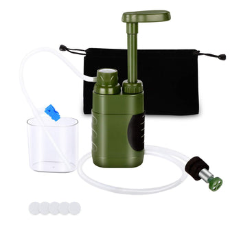 Outdoor camping new hand pump survival tool portable individual water purifier camping drinking water