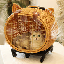 Cat bag, portable outdoor pet suitcase, woven suitcase, dog bag, high aesthetic value, stress resistant cat backpack