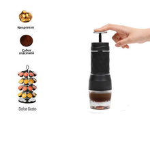 Mini Hand Pressed Coffee Machine in Black and White Suitable for Coffee Powder Nestle Coffee Capsules Easy to Carry