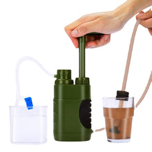 Outdoor camping new hand pump survival tool portable individual water purifier camping drinking water