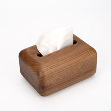 Creative wooden paper box, solid wood for living room, household napkins, storage, wooden box, black walnut tissue box