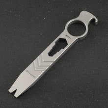 Titanium alloy EDC multi-functional tool screwdriver crowbar corkscrew can survive outdoors to protect cool rod pry bar