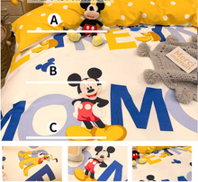 Disney pure cotton bedding 4-piece set, cartoon children's bedding set, dormitory 3-piece set, men's duvet cover, bed sheet, bedsheet