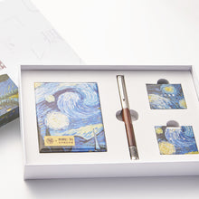 X Zhu Bingren's Bronze Set (Van Gogh Star Moon Night Bronze Bookmark+Pen)