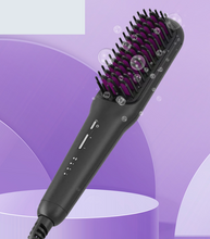 New plug-in negative ion straight hair comb and curling dual-use hair straightener, dormitory and home lazy straight hair curling tool