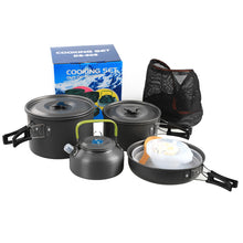 Outdoor camping pot set 4-5 people with teapot combination DS-508 portable picnic pot set teapot set