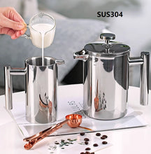 Stainless steel hand brewed coffee press pot, thickened coffee frother, tea maker, filter press mesh pot, teapot