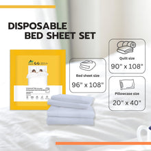 Apexzag Disposable Bedding Sheets for Travel. Universal Size 4 pcs Set