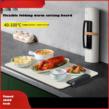 Flexible heating plate for hot dishes, home dining table mat, heating plate, folding multifunctional food insulation board