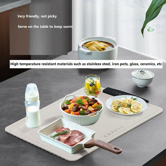 Flexible heating plate for hot dishes, home dining table mat, heating plate, folding multifunctional food insulation board