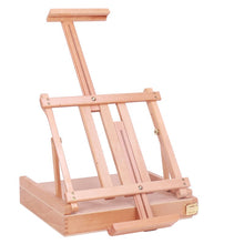 Desktop dedicated beech wood oil painting stand with multi-functional folding and portable sketching wooden easel storage