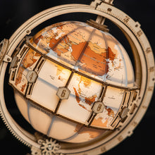 DIY Assembling Globe Model Creative Ornament Wooden Assembling 3D Puzzle Toy Birthday Gift Male