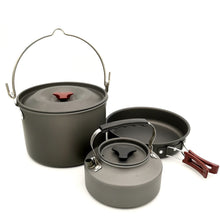 Spot outdoor products Amazon hot selling camping and picnic pot set new camping cookware stove aluminum pot