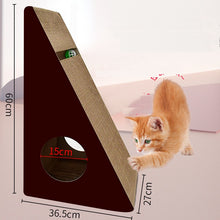 Corrugated paper large cat nest, cat scratching board, cat grinding paw toy with multiple sides available, triangular bell for wall mounted delivery